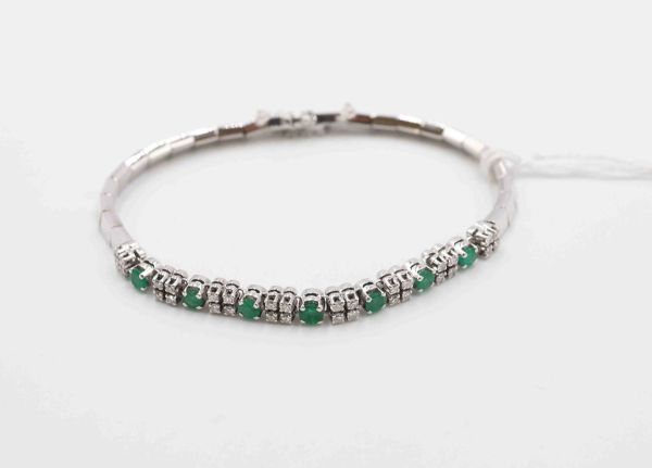 Bracelet Diamants et Emeraudes