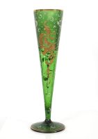 Large glass flute - Italian work