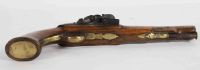 Flintlock pistol, copper trim and ramrod ends