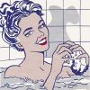 Woman in bath (1963), Print after Roy Lichtenstein, color proof, signed on Arches paper in the plate, publisher's stamp numbered on 150, framed with publisher's certificate, 28x38cm