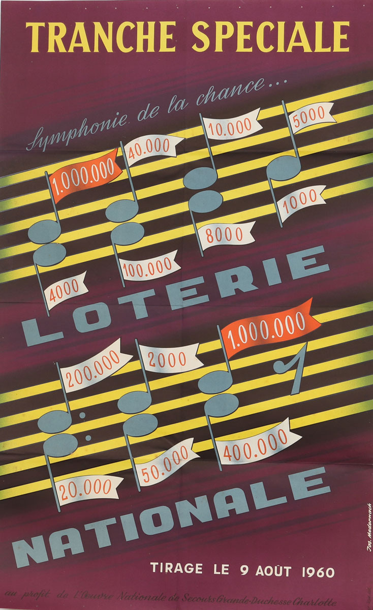 Affiche Loterie Nationale - Luxembourg