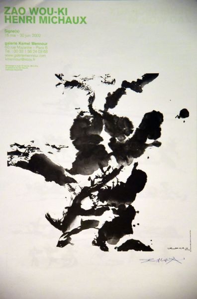 Zao Wou Ki (after), Poster Paris Henri Michaux, 2002, Poster paper, Dimension 31 x 47 cm,