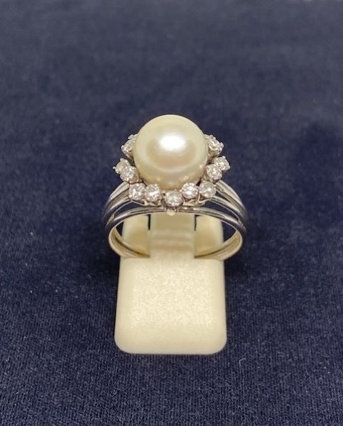 Bague marguerite perle - Vintage