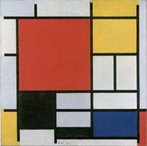 Composition Red Yellow Blue Black (1926), Print, d'après Piet Mondrian, Épreuve en couleur signée sur papier Arches dans la planche, et cachet de l’éditeur numéroté sur 150, encadré avec certificat de l’éditeur, Dimensions 28x38 cm