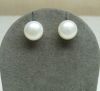 Pair of natural cultured pearl earrings 