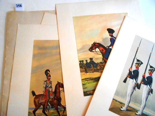 GERMAN UNIFORMS - COLLECTION containing 8 beautiful colour plates, folio, published in 1961. Good condition.