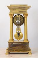 Exceptional Charles X portico clock