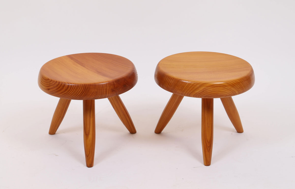 Stools in the style of Charlotte Perriand (1903-1999)