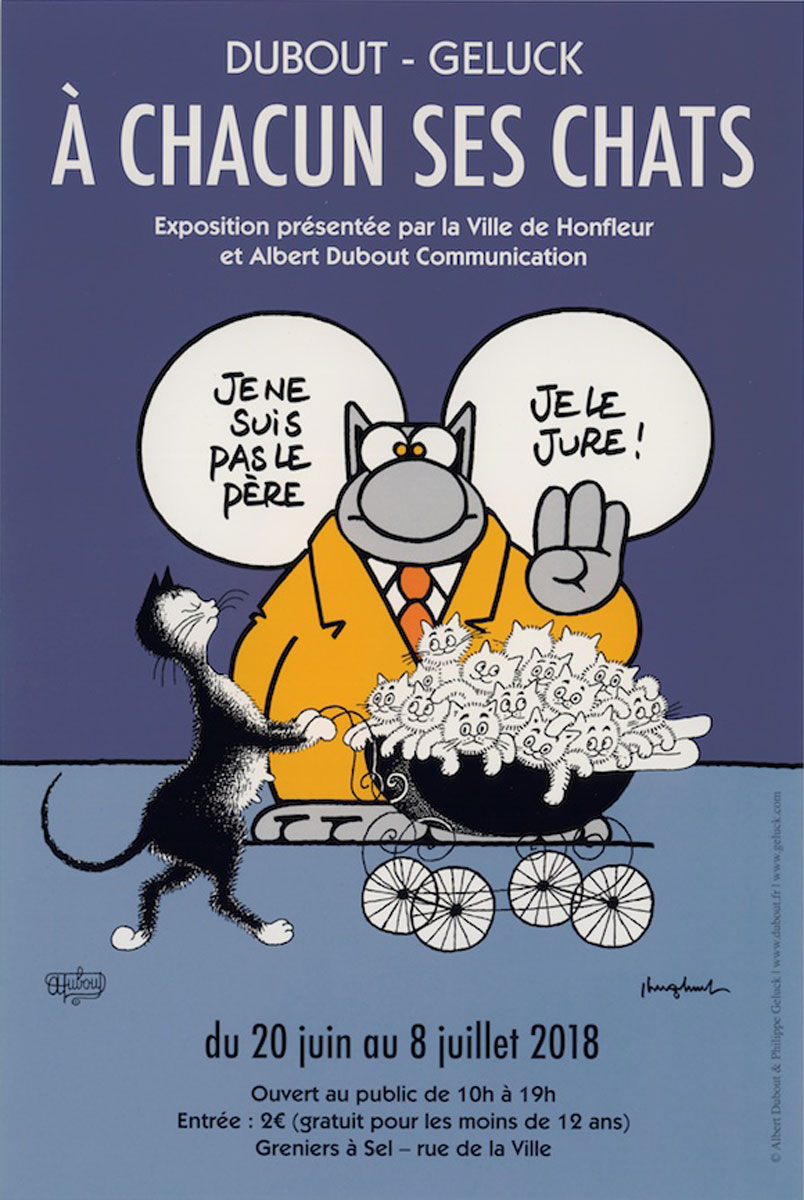 Philippe Geluck et Albert Dubout - Affiche de l'exposition 